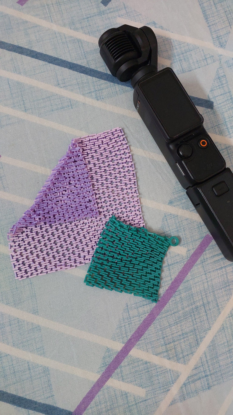 DriftTrek Pocket Fabric Fidget | Flexible 3D Printed PLA Fabric