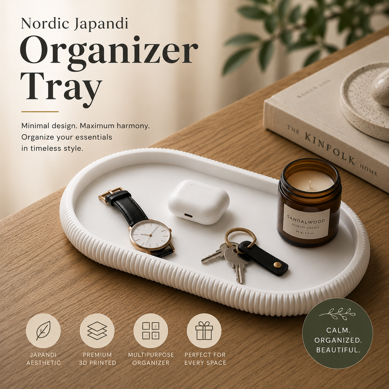 Nordic Japandi Organizer Tray | Premium Quality 3d Printed