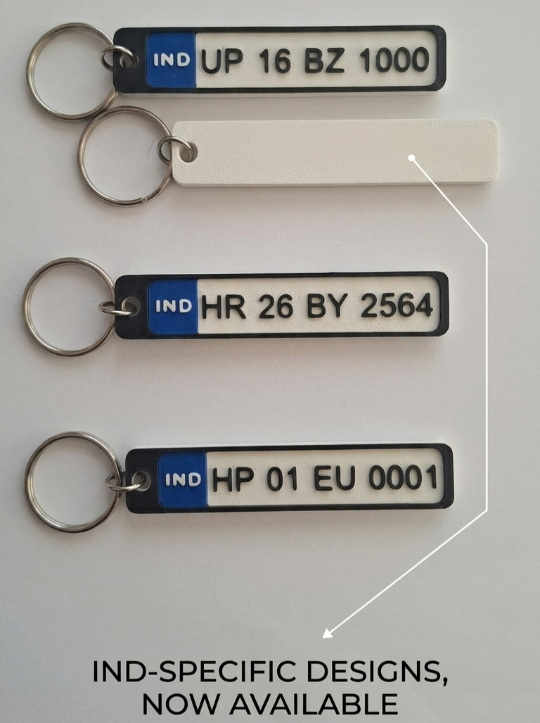 Custom Vehicle Number Plate Keychain