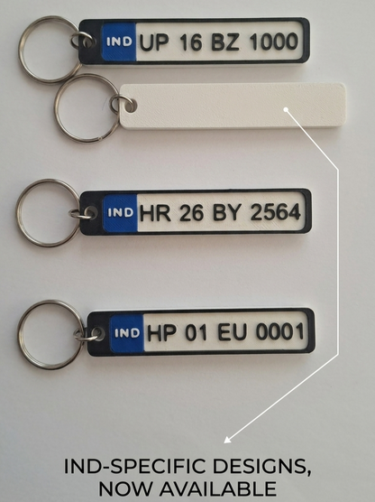 Custom Vehicle Number Plate Keychain