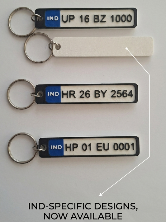 Custom Vehicle Number Plate Keychain